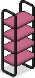 Koyu Buz Kitaplık (Pembe)