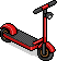 Kırmızı Elektrikli Scooter