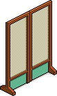 Wooden screen - aqua